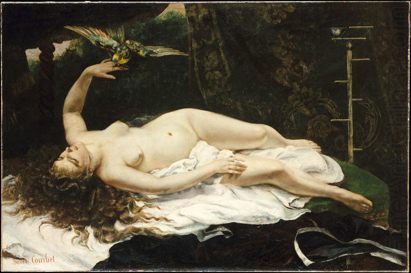 Gustave Courbet Woman with a Parrot oil painting picture